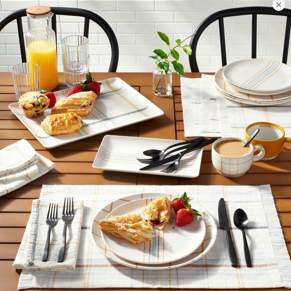 4 Hearth & Hand Magnolia Casual Plaid Cotton Placemats